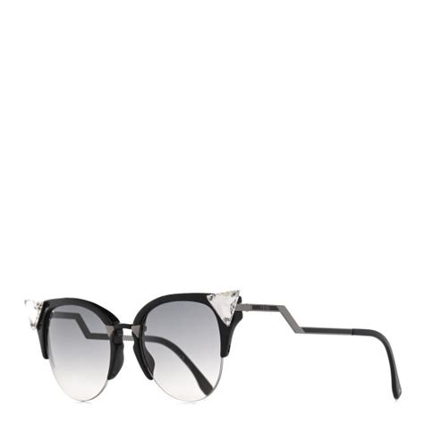 FENDI Iridia Cat Eye Sunglasses FF 0041/S Light Black